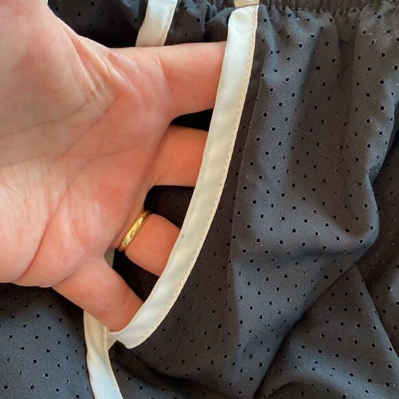 Calvin Klein Performance Perforated Mini Shorts Sz L black and white stripes NWT - Picture 7 of 10